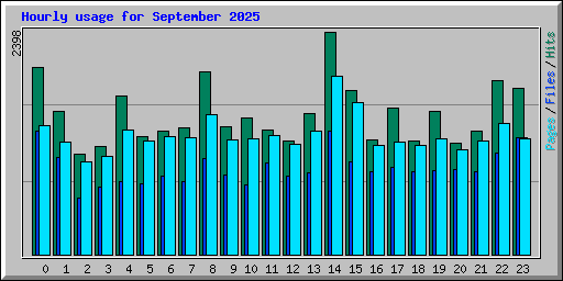 Hourly usage for September 2025