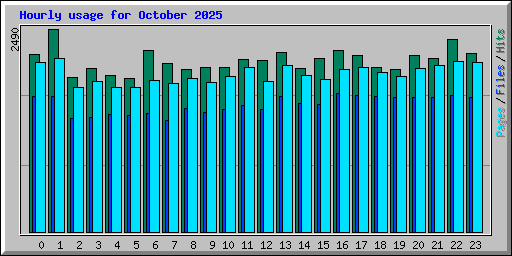 Hourly usage for October 2025