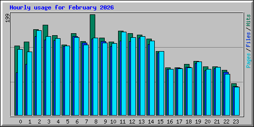 Hourly usage for February 2026