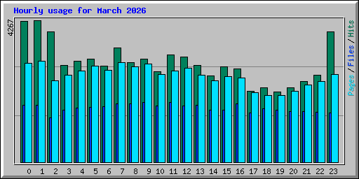 Hourly usage for March 2026